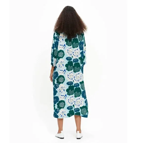 MARIMEKKO Uniua Pieni Pioni Floral Midi Dress - Picture 2 of 11